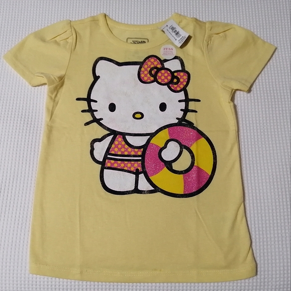 🔥SALE🔥 Hello Kitty Old Navy Girl's T-shirt NWT Sz 12-18M, 2T, 3T - Picture 1 of 4